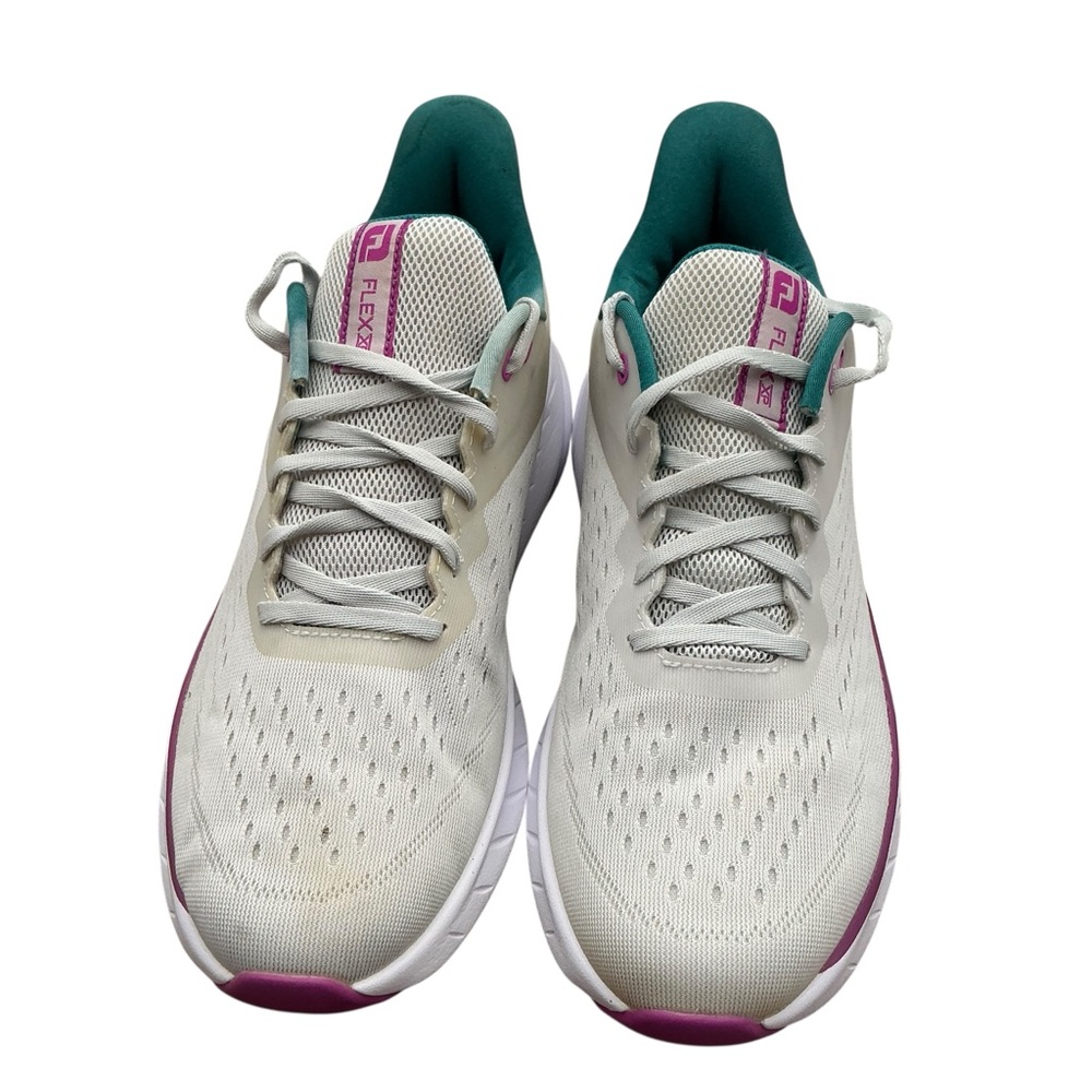 Foot‎ joy Flexi Women's Cream and Pink Athletic Shoes size 9.5